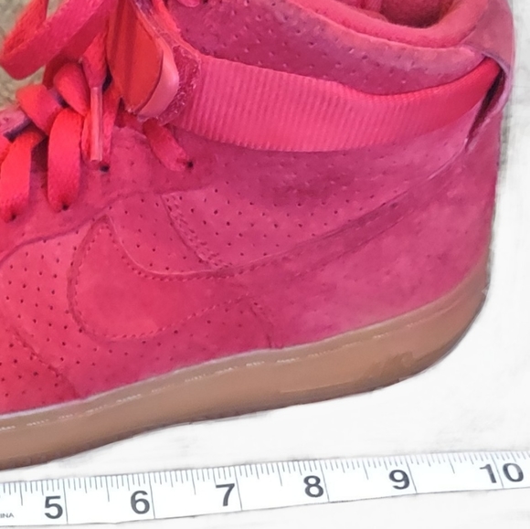 NIKE AIR FORCE 1 Hi Suede University Red Sz 8 Retro Vintage collectable - Picture 8 of 9